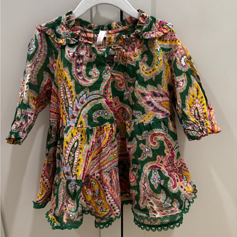 Zimmerman Girls Paisley Ruffle Tunic Top